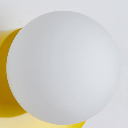 Half-Sphere Glass Wall Sconce with G9 LED, Iron Frame, Hardwired Fixture for Bedroom, Hallway, Reading Nook, Modern Style, Multiple Colors