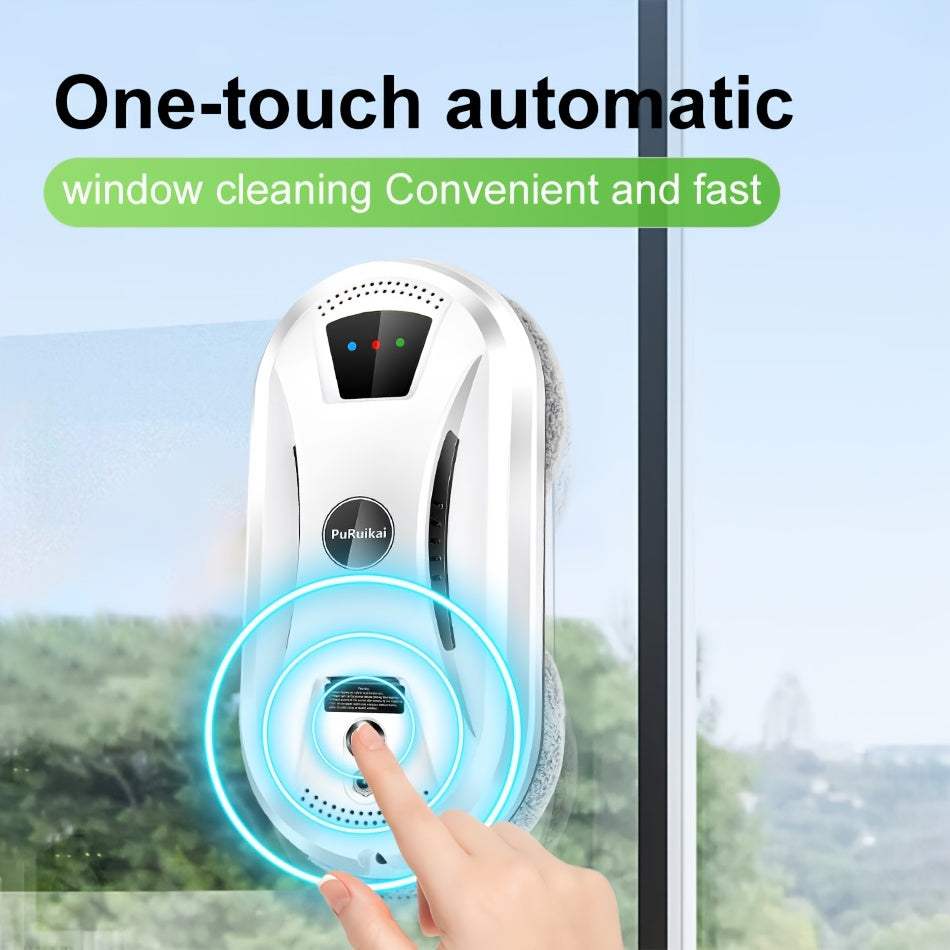 Robotic Window Cleaner with Remote Control for Streak-Free Glass – Automatic Suction Cleaner for Windows, Mirrors & Doors