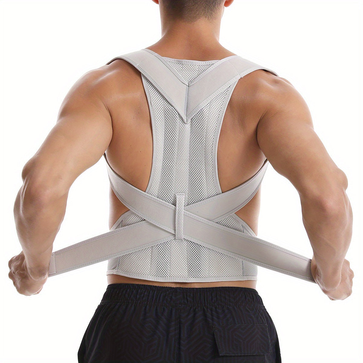 Adjustable Posture Corrector Brace for Back Support – Breathable Neoprene Upper Back Straightener for Men & Women