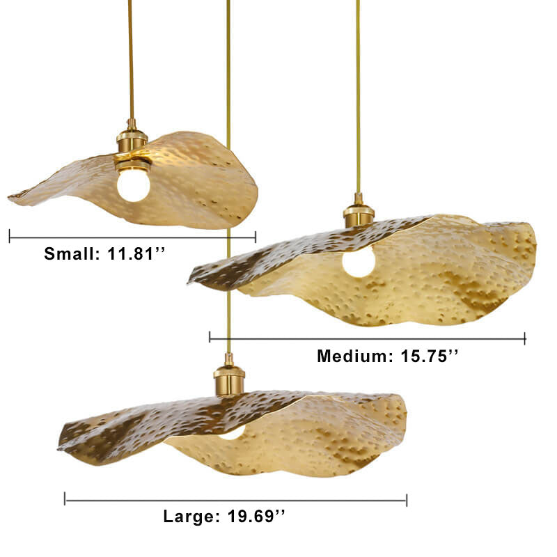 Hanging Ceiling Fixture with Adjustable Cord Gold Bronze Metal Shade E26 Socket for Dining Room Kitchen Island Bar Café