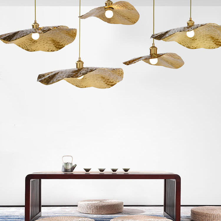 Hanging Ceiling Fixture with Adjustable Cord Gold Bronze Metal Shade E26 Socket for Dining Room Kitchen Island Bar Café