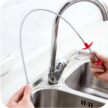 Drain Snake Hook Tool for Kitchen Sink Tub Shower Hair Clog Removal Unclogging Plumbing