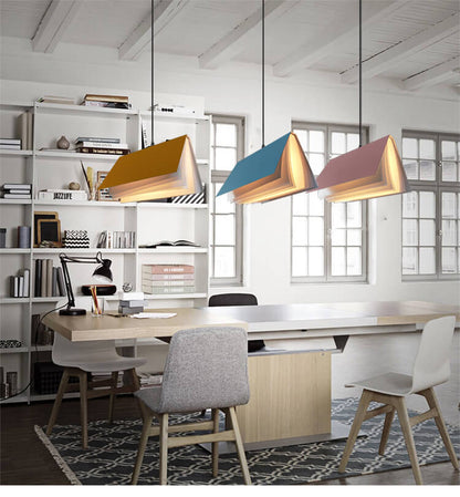 Hanging Ceiling Light Fixture with Adjustable Chain E26 Base Modern Iron PVC Shade for Bedroom Living Room Dining Room Kitchen
