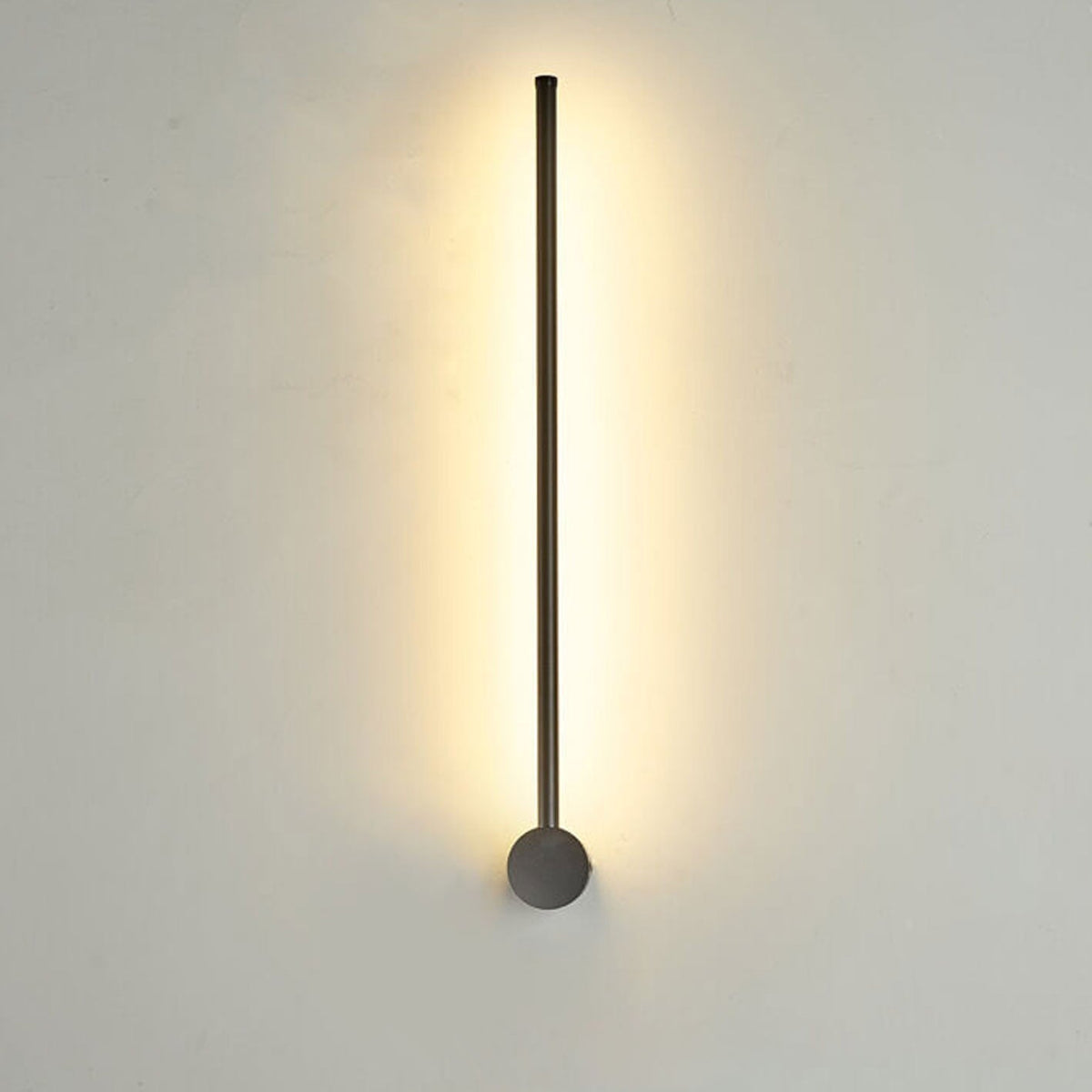 Hardwired LED Sconce Black Aluminum 24 in Contemporary Hallway Bedroom Office Reading Light 600 Lumens Warm White Neutral Dimmable Modern Fi