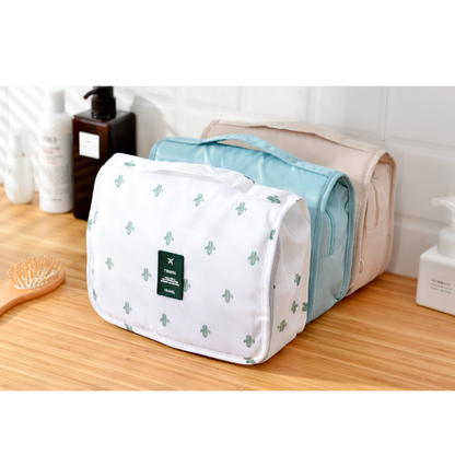 Hanging Toiletry Bag with Multiple Compartments for Travel – Water-Resistant Organizer for Makeup, Cosmetics & Grooming Essentials