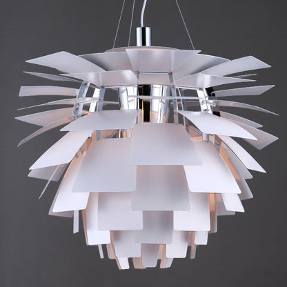 Layered Metal Fixture 19 in Wide Warm White E27 Socket Adjustable Height Kitchen Island Dining Room Cord Suspended Overhead Lighting Texture