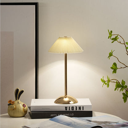 USB Powered Desk Lamp with Fabric Shade – 11.7 Inch Iron Light for Nightstand, Office & Bedroom – E14 Base, Multiple Finishes