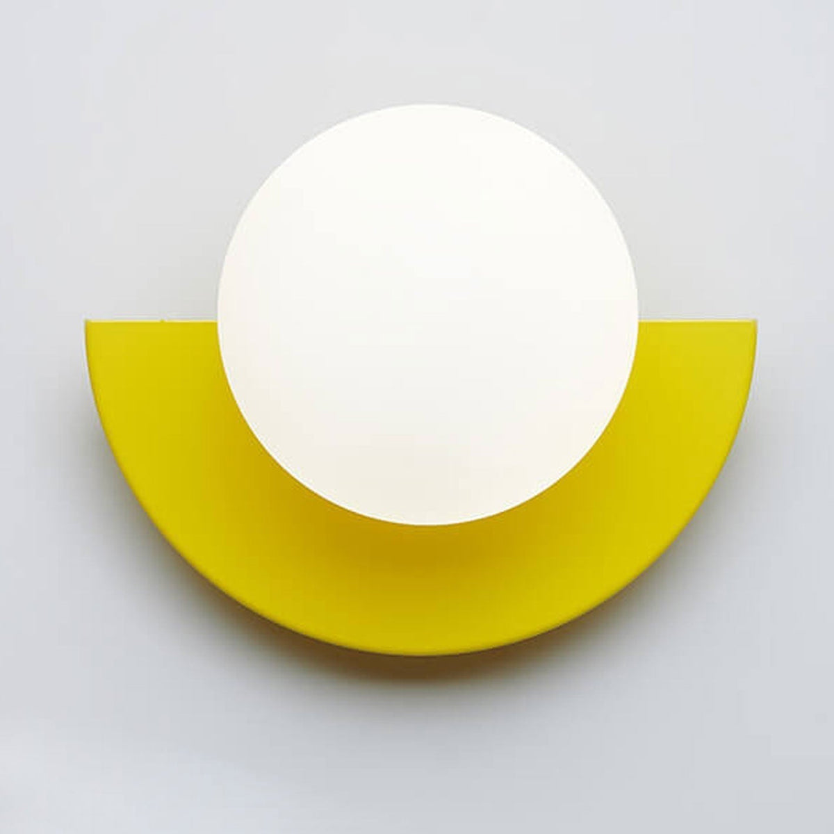 Half-Moon Glass Wall Sconce with Colorful PVC Globe for Living Room & Bedroom | Modern Indoor Accent Lighting Fixture