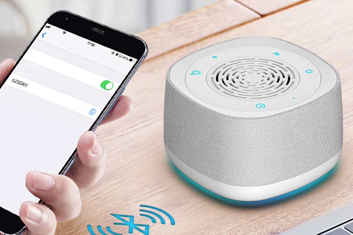 Calm Sleep | White Noise Machine for Sleep with Alarm Clock & Breathing Light | Multi-Function Device for Relaxation