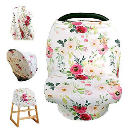 Stretchy Multi-Use Nursing Cover for Breastfeeding Privacy & Infant Car Seat Canopy