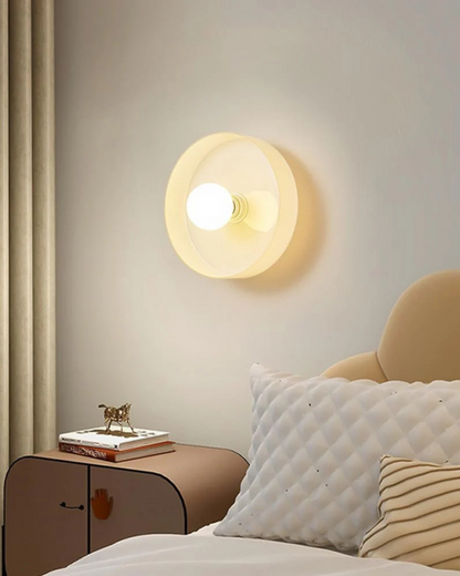 Flush Mount Ceiling Light with Glass Shade and Metal Frame for Living Room, Bedroom, Hallway – Round Overhead Fixture with Warm White Glow