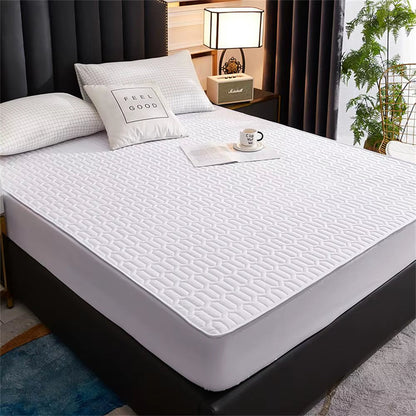 Comfort Haven | Waterproof Mattress Pad Cover with Latex Layer | Soft Cotton for Ultimate Protection