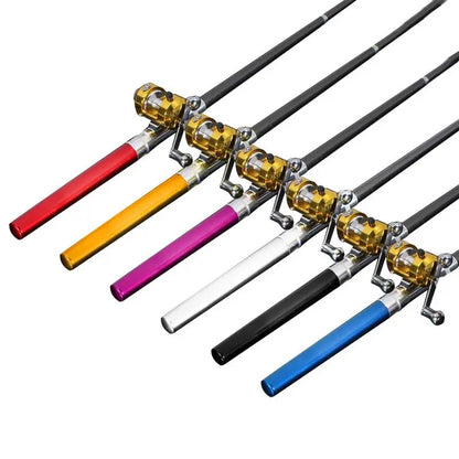 Collapsible Fishing Rod with Aluminum Reel for Travel and Hiking Adventures