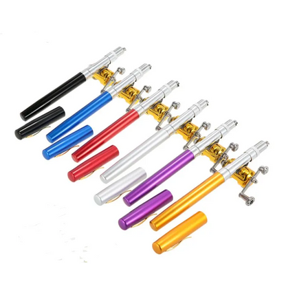 Collapsible Fishing Rod with Aluminum Reel for Travel and Hiking Adventures