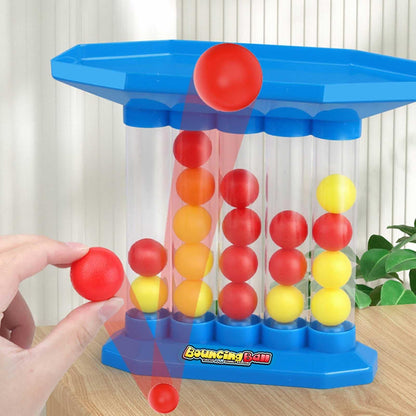 Desktop Tabletop Skill Game for Kids & Adults - 4-in-a-Row Strategy Challenge with Ball Launcher - Indoor Family Activity Game for 2 Players
