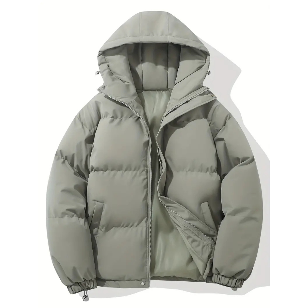 Hooded Puffer Jacket for Women – Water-Resistant Quilted Winter Coat with Side Pockets for Everyday Wear, Travel & Outdoor Activities