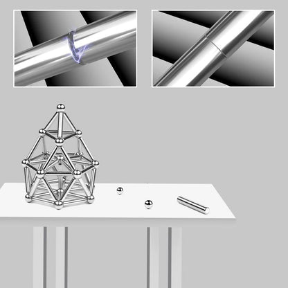 Ensemble de construction magnétique créatif | Blocs de construction magnétiques avec 72 bâtonnets et 54 billes | Jouets de bricolage stimulants pour l'imagination et la gestion du stress