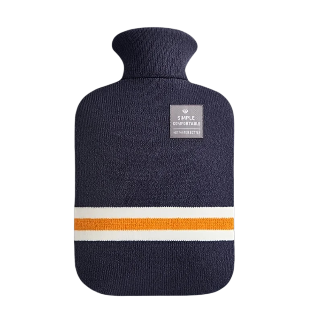 Hot Water Bottle with Knit Cover – 34 fl oz Cozy Heat Therapy for Winter Warmth, Cramps & Muscle Relief