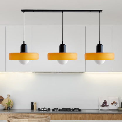 Glass Pendant Lamp 12 Inch Adjustable Height Ceiling Fixture for Bedrooms Nightstands Modern Minimalist Nordic Hanging Light E27 Socket for