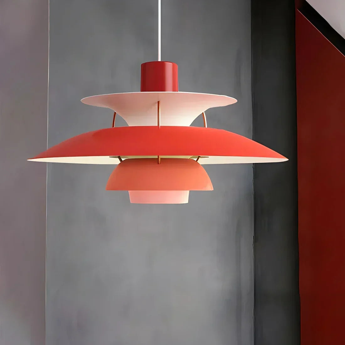 Layered Metal Pendant Light E27 Socket Minimalist Hanging Fixture for Kitchen Island Dining Table Nordic Style Ambient Ceiling Lamp Green Gr