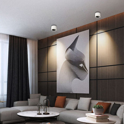Swivel-Head LED Ceiling Spotlight in Aluminum Housing with Flush-Mount Design for Bedrooms, Kitchens & Hallways