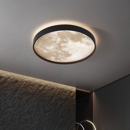 Recessed LED Overhead Fixture 10-22 Inch Diameter 18-48W Three-Color Temperature Control Iron Acrylic Contemporary Low-Profile Hardwired Ins