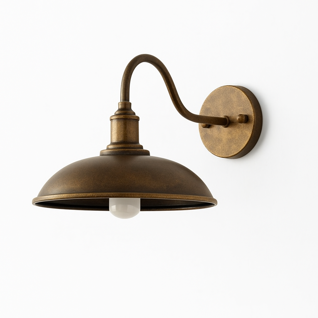 Exterior Iron Sconce Fixture 15 in Black Downlight Bowl Shade for Front Door Patio Walkway Farmhouse Vintage