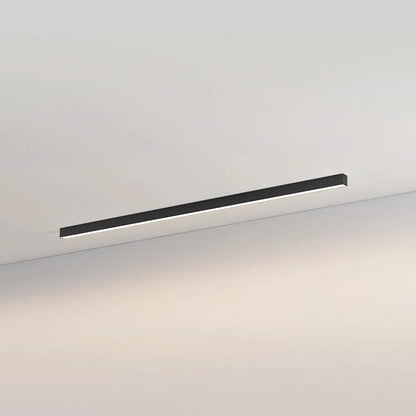 Plafonnier LED linéaire à montage encastré de 47 pouces, luminaire noir pour chambre, salon, couloir, éclairage domestique minimaliste contemporain
