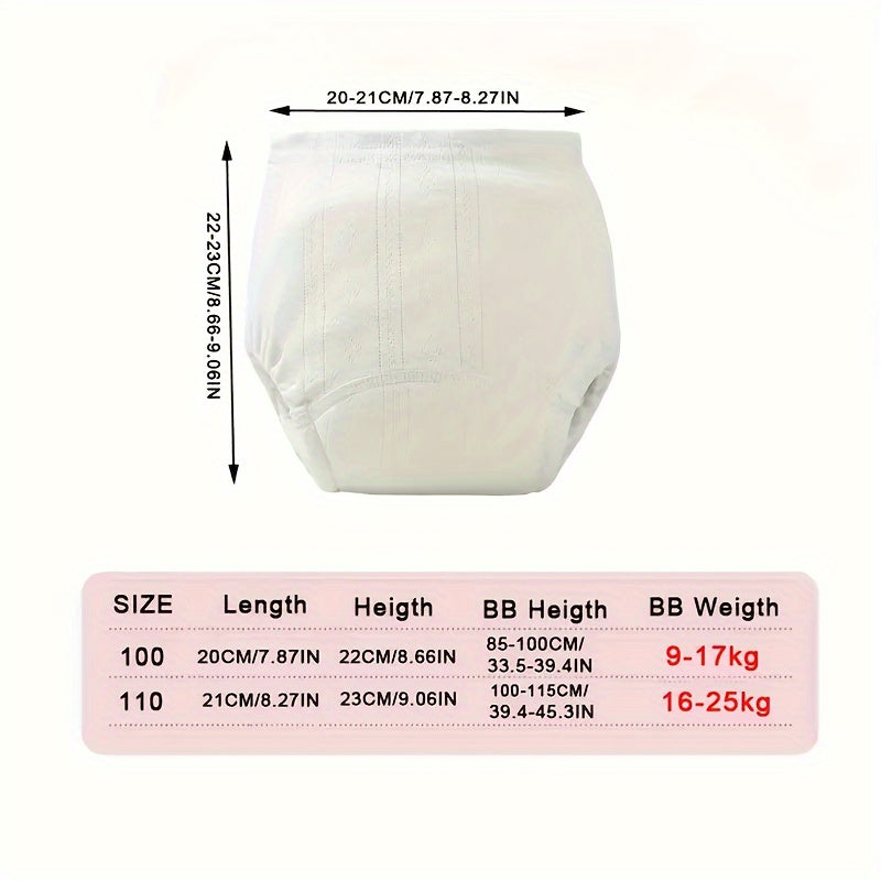 Reusable Cotton Potty Training Underwear for Toddlers – Washable Leak-Resistant Pants for Boys & Girls Learning Bathroom Independence
