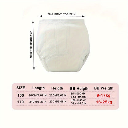 Reusable Cotton Potty Training Underwear for Toddlers – Washable Leak-Resistant Pants for Boys & Girls Learning Bathroom Independence