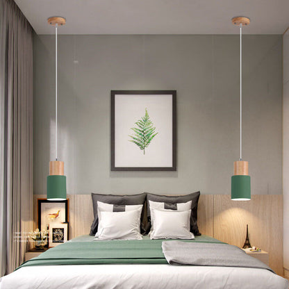 Suspension rustique chic en métal et bois