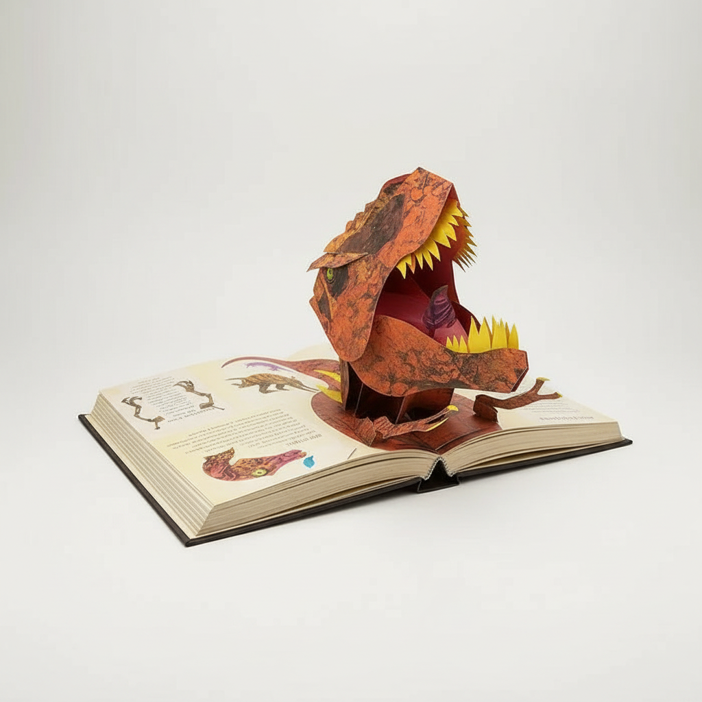Interactive 3D Pop-Up Dinosaur Encyclopedia for Kids | Educational Prehistoric Adventure Book with Lifelike Scenes