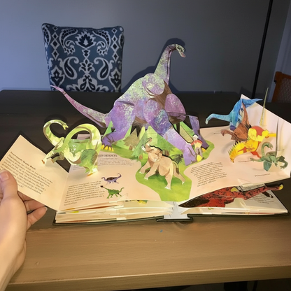 Interactive 3D Pop-Up Dinosaur Encyclopedia for Kids | Educational Prehistoric Adventure Book with Lifelike Scenes