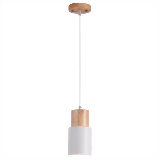Rustic Chic Metal Wooden Hanging Lamp - Ortekor