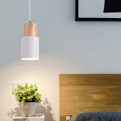 Suspension rustique chic en métal et bois