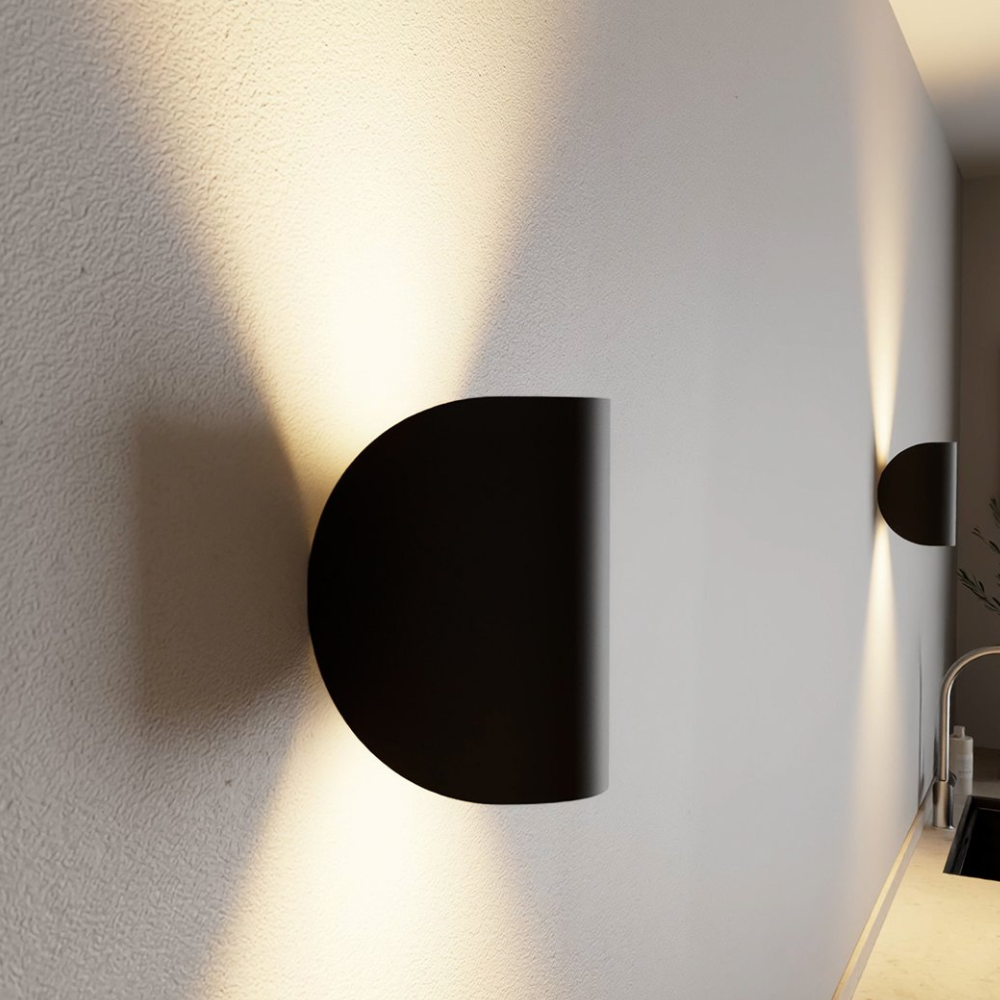 Sleek Semi-Circle Wall Sconce | Modern Minimalist Design with Dual Directional Light for Dynamic Illumination