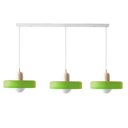 Glass Pendant Lamp 12 Inch Adjustable Height Ceiling Fixture for Bedrooms Nightstands Modern Minimalist Nordic Hanging Light E27 Socket for