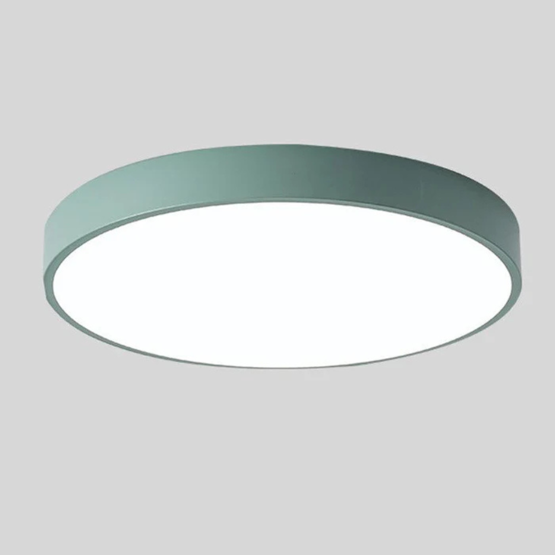 Round Wood & Acrylic LED Ceiling Light – Scandinavian Flush Mount for Bedroom, Living Room & Hallway