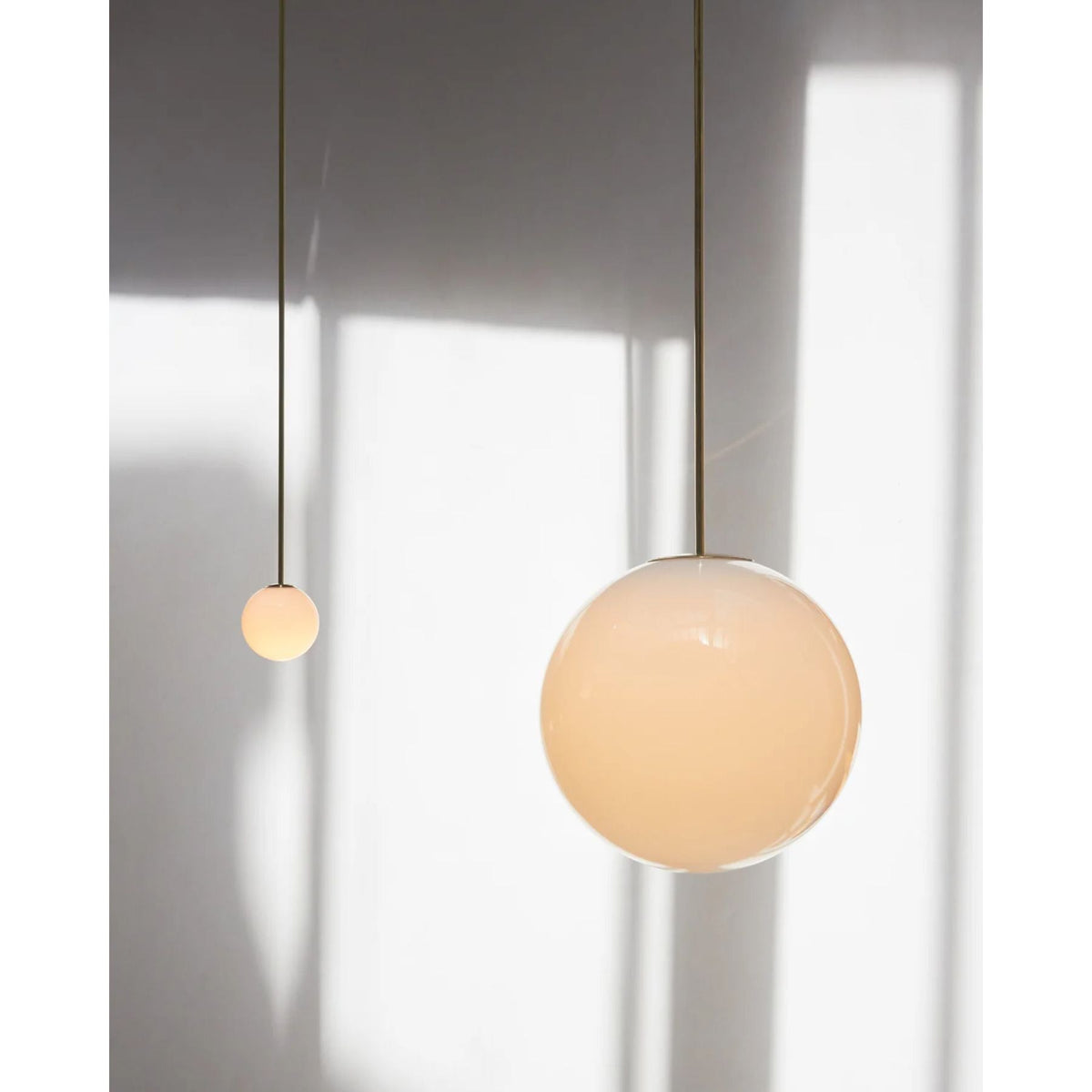 Frosted Globe Ceiling Light Brass Finish for Dining Room Bedroom Hallway Modern Suspended Fixture Soft Diffused Glow LED Compatible