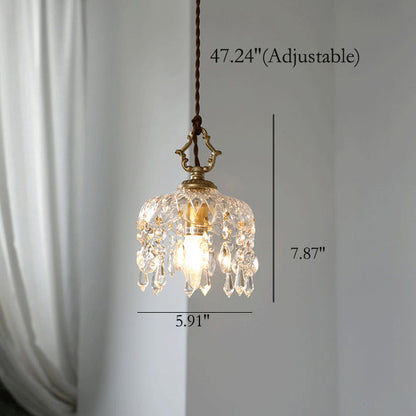 Hanging Ceiling Light Fixture with Adjustable Cord Glass Shade Gold Brass Frame E14 Socket Dining Room Kitchen Island Cafe Boutique Retail S