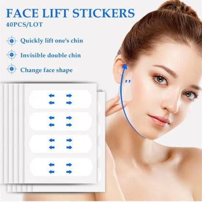 Transparent Facial Contouring Strips for Jawline & Cheek Definition – Discreet Skin Smoothing Adhesive Bands