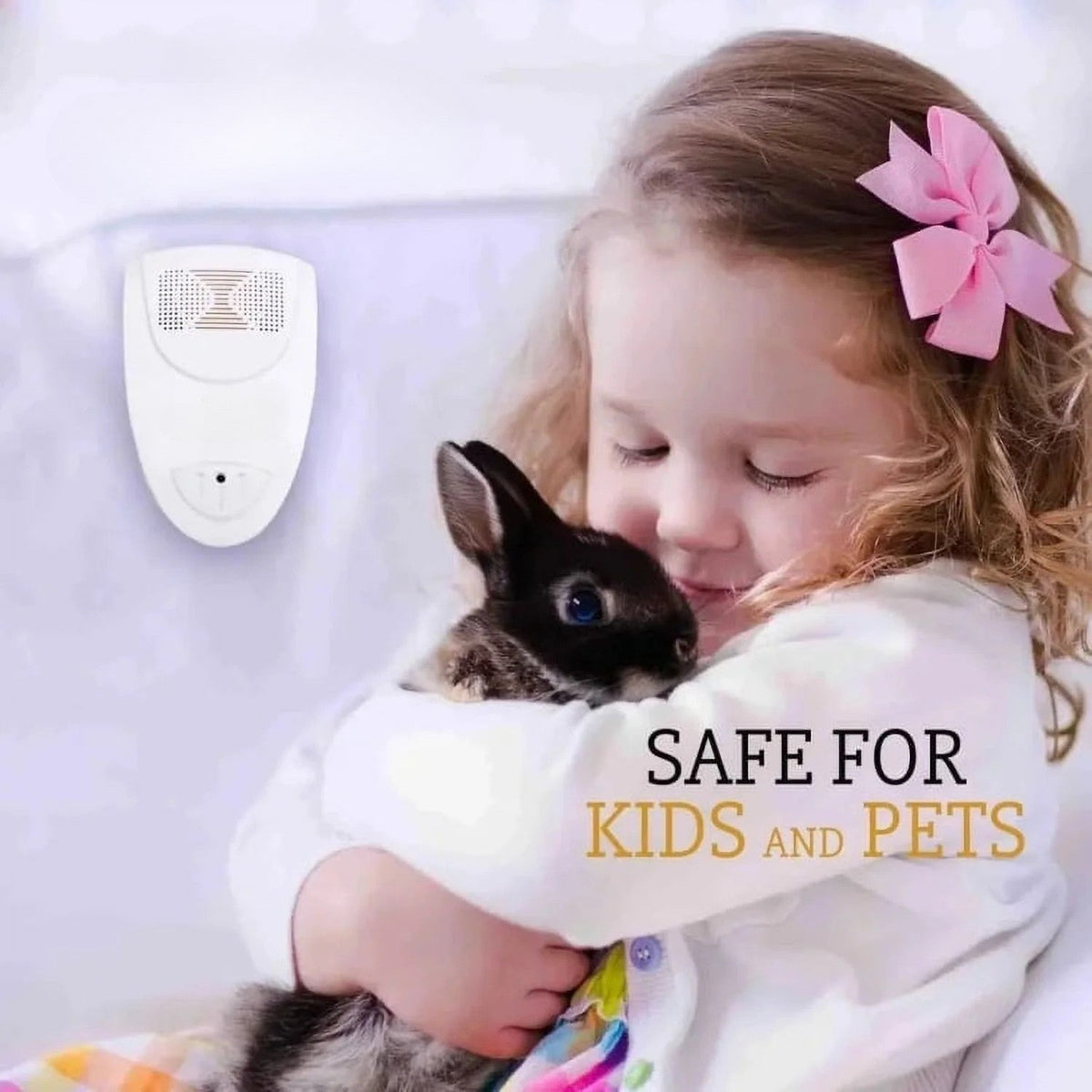 Electronic Pest Deterrent Plug-In Device for Home Protection Against Insects and Rodents – Safe Ultrasonic Wave Technology – Silent