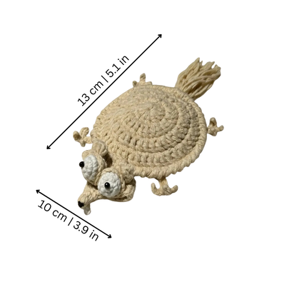 Handmade Crochet Squirrel Coaster Set for Coffee & Tea Lovers – Whimsical Drink Mat Protects Tables