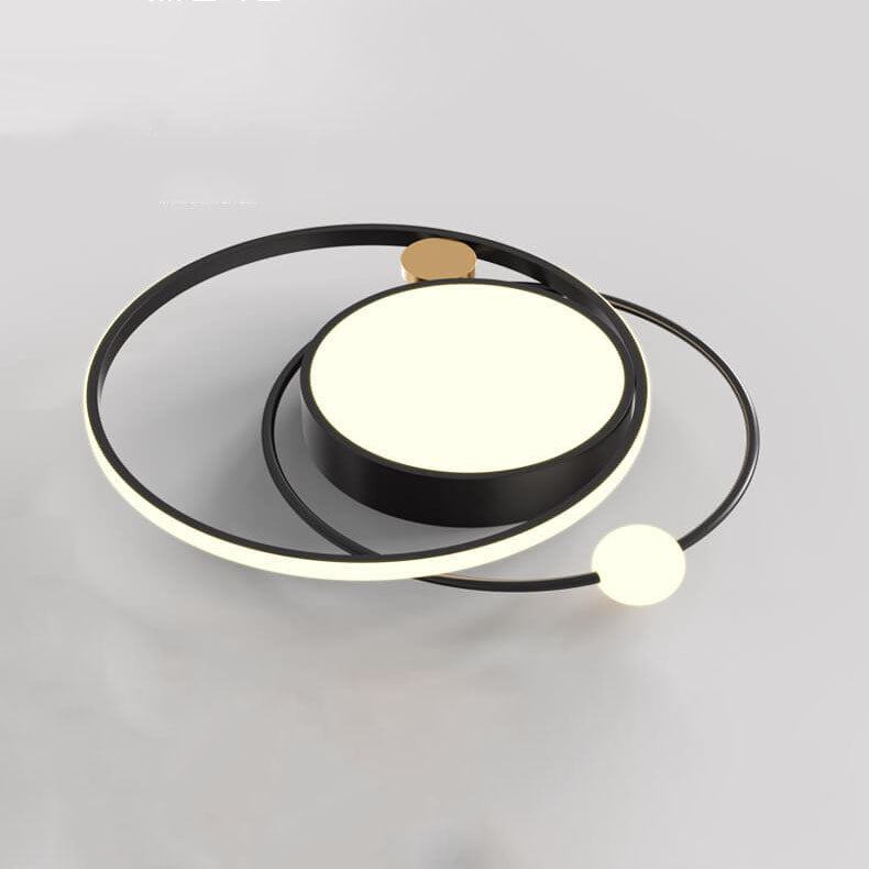 LED Ceiling Light Flush Mount Round Modern Circle Fixture Black White Gold 3000K 5000K for Bedroom Living Room Kitchen