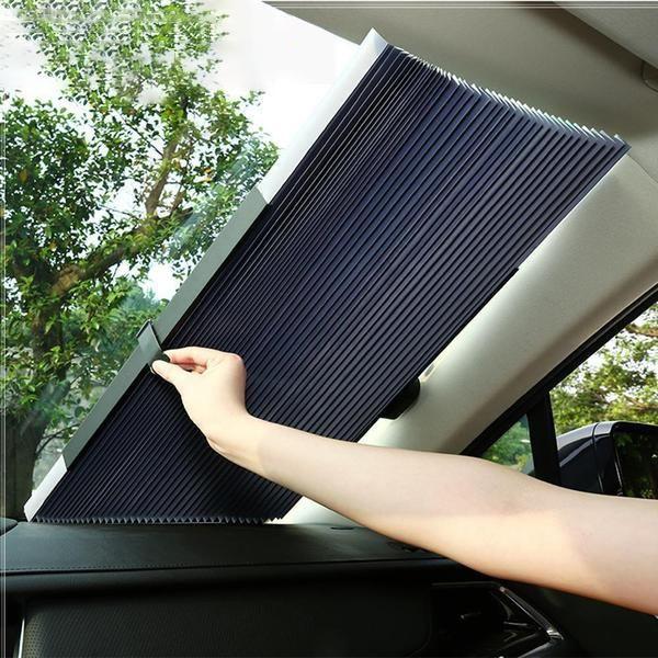 Ortekor AutoShade | Rideau de voiture rétractable avec protection UV et installation facile | Pare-soleil portable pour le confort intérieur