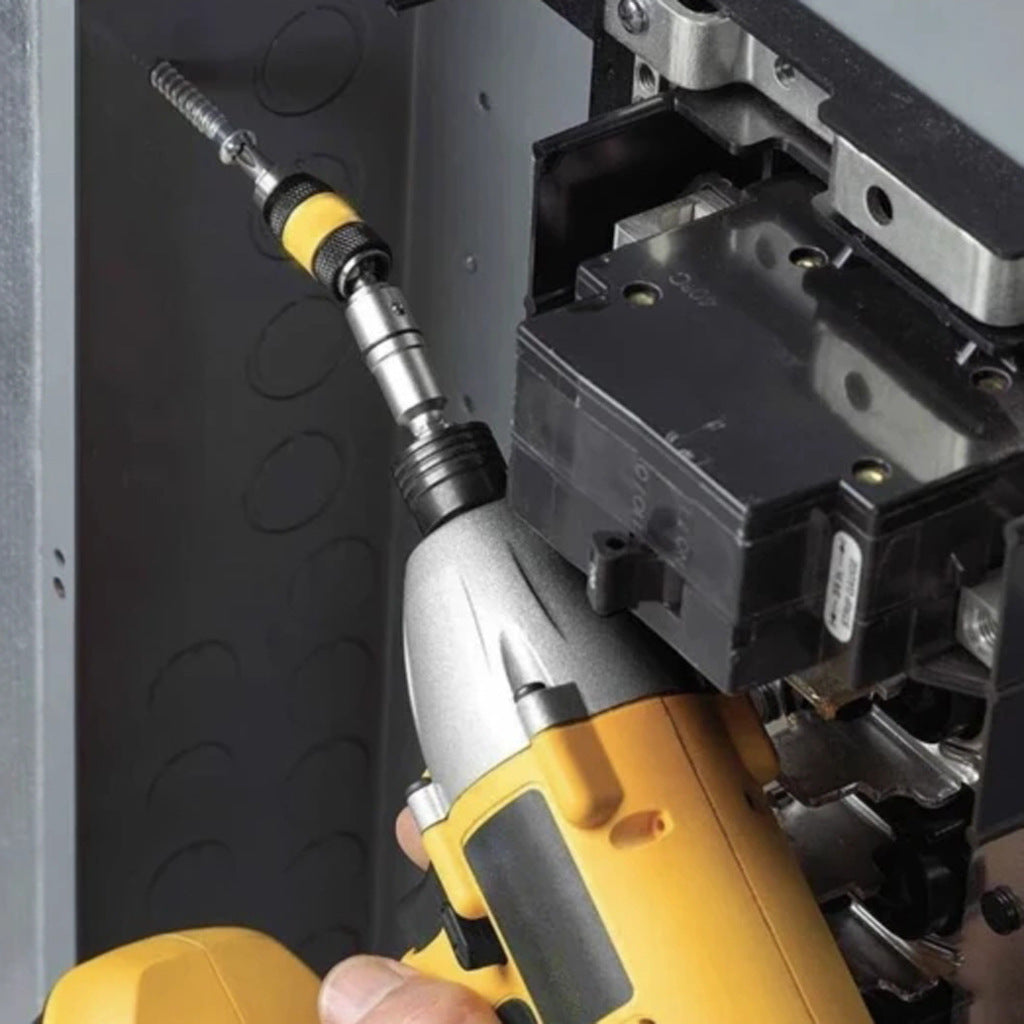 Flexible Drill Adapter with 105° Angle Adjustment for Tight Corners and Hard-to-Reach Areas in Cabinets Furniture Assembly Automotive Work