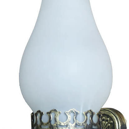 Oil-Inspired Bronze Sconce with Curved Glass Shade – Hardwired E26 Socket for Hallways & Bedrooms – 16.5 in Tall Vintage Fixture for Entrywa