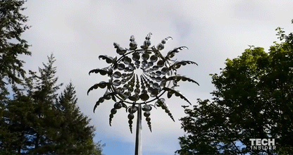 Tourbillon de jardin | Moulin à vent en métal pour décoration de jardin à double mouvement | Décoration extérieure accrocheuse pour jardins magnifiques