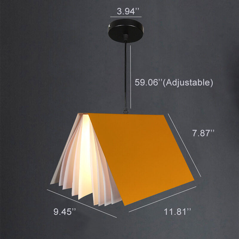 Hanging Ceiling Light Fixture with Adjustable Chain E26 Base Modern Iron PVC Shade for Bedroom Living Room Dining Room Kitchen