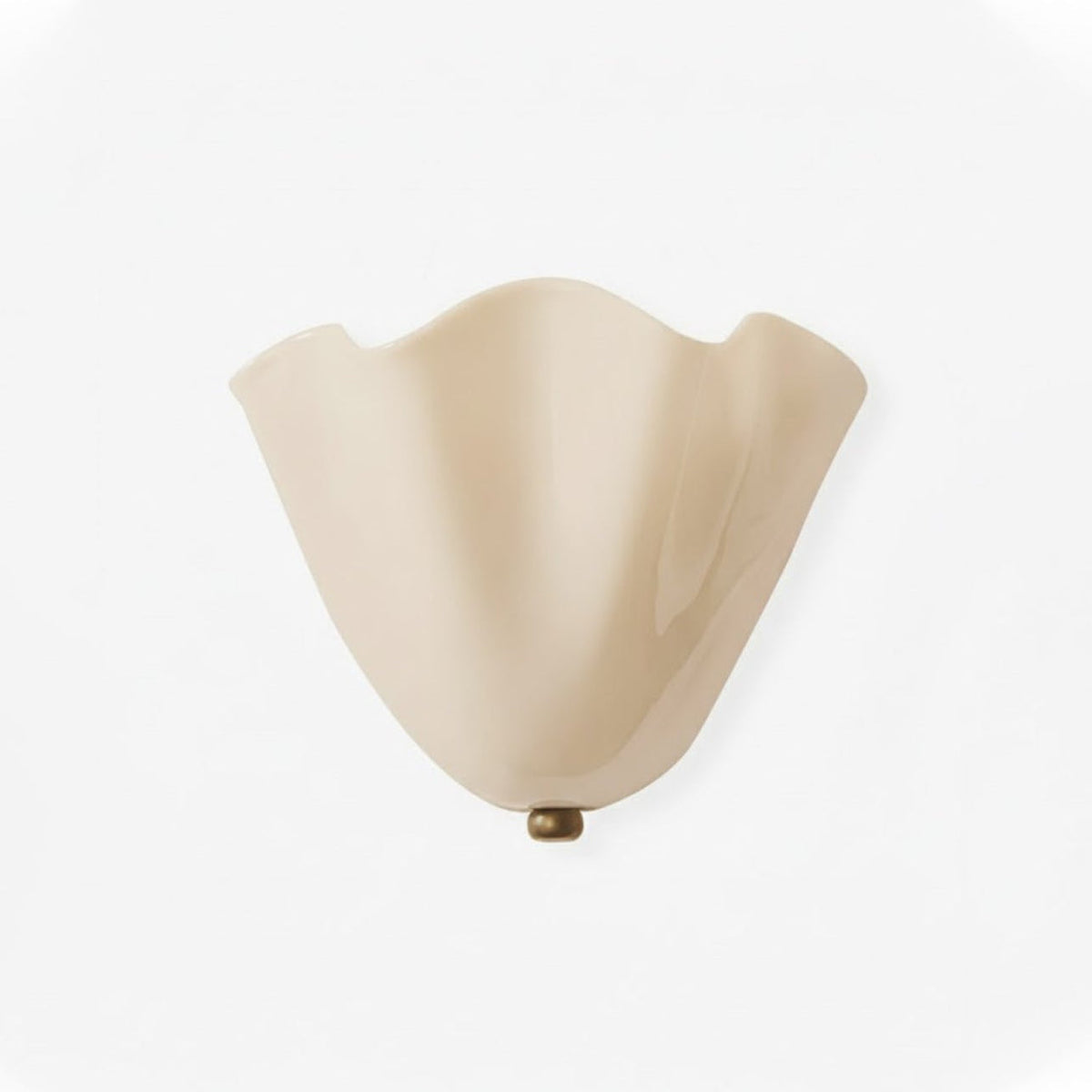 Indoor Sconce with Sculptural Glass Shade in Warm Tones – Metal Frame LED-Compatible – Wall-Mounted Accent for Bedrooms Hallways Living Spac